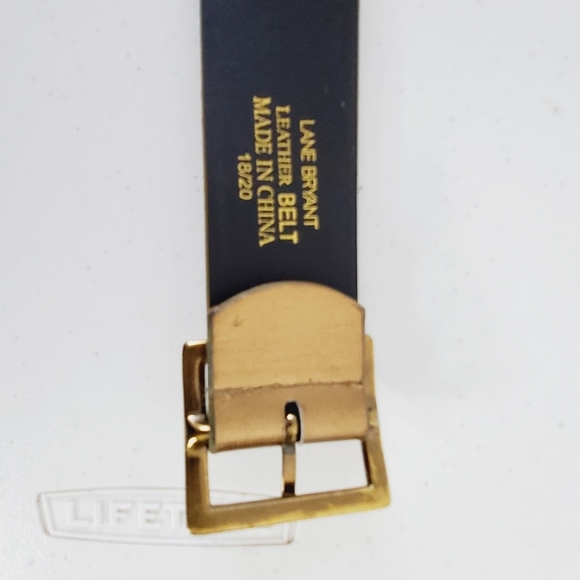 Studded Jeweled Leather Belt Size 18/20 Lane Bryant Western Bronze Studded Y2K - Picture 11 of 12